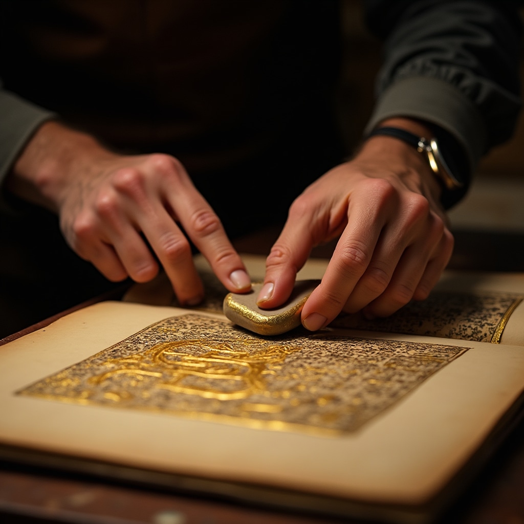 Pan de oro para iluminación de manuscritos